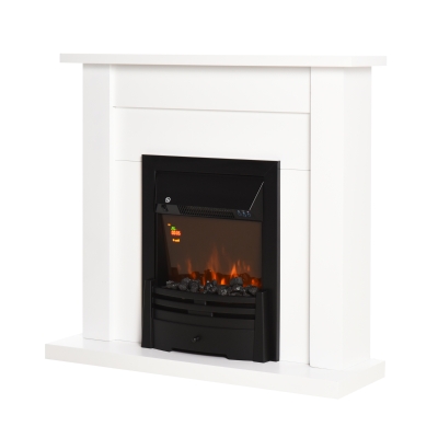 Cheminée électrique XL design blanc