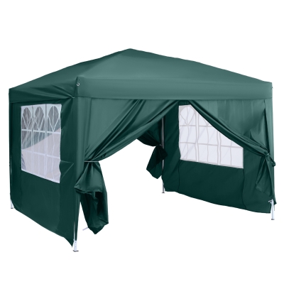 Outsunny Pop Up Gazebo Marquee, size(3m x 3m)-Green