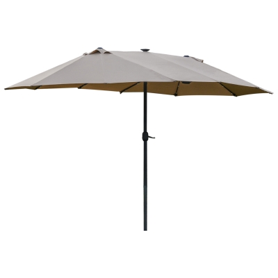 Outsunny Sonnenschirm Oval Khaki 440 x 260 cm