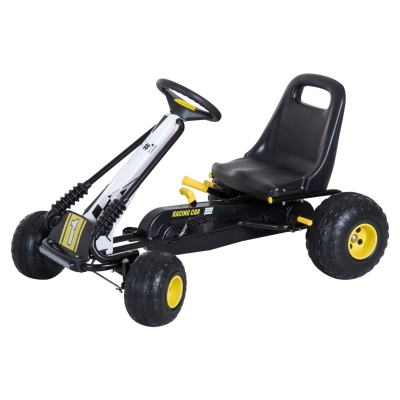 HOMCOM® SAMOCHÓD NA PEDAŁY GOKART DLA DZIECI OD 3 LAT czarny