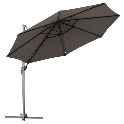 Parasol ogrodowy okrągły parasol na wysięgniku Roma regulowany z ręczną korbką ∅3m