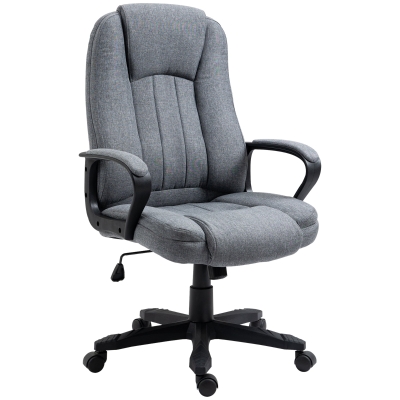 Vinsetto Fauteuil de bureau massant par vibration, alimentation USB, hauteur réglable, roues pivotantes 60 x 74 x 106-116 cm gris