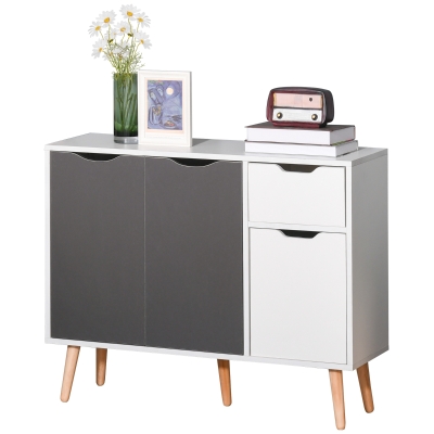 HOMCOM Storage Cabinet Sideboard with Drawer Bedroom, Living Room, Home Office