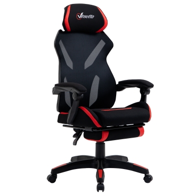 Vinsetto Fauteuil de bureau chaise de bureau ergonomique grand confort avec repose-pieds support lombaire hauteur réglable roulettes pivotantes 65 x 65 x 129 cm