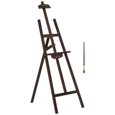 HOMCOM Chevalet d'artiste sur pieds dim. 51,5L x 71,5l x 134,5H cm inclinaison réglable 90° max. bois de pin