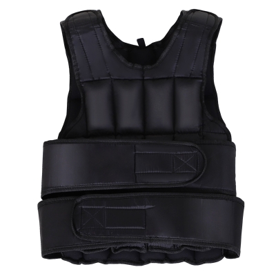 HOMCOM Gilet lesté réglable veste lestée 20 Kg max. poids amovibles entrainement musculation exercice boxe oxford noir
