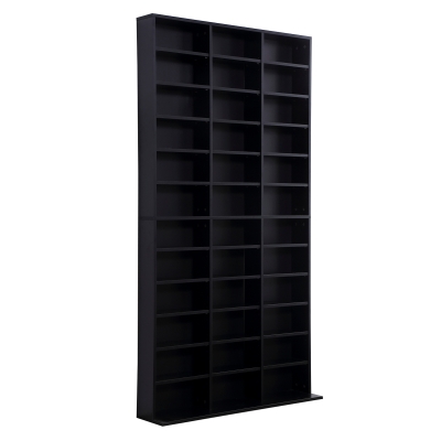 Homcom Bibliothèque Etagère Design Contemporain Noir 102 x 24 x 195 cm
