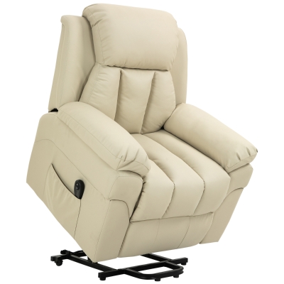 Homcom Fauteuil de Relaxation Électrique Crème 96 x 93 x 103 cm