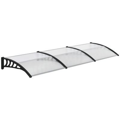 Outsunny Front Door Canopy Outdoor Awning 300x100cm for Window Porch Back Door Clear