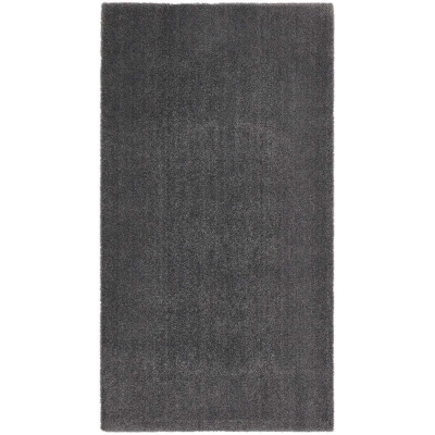 HOMCOM Teppich Kurzflor Dunkelgrau 230 x 160 x 1,3 cm