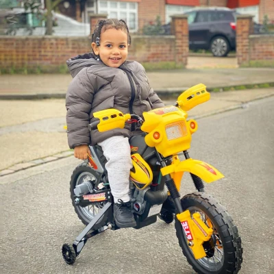 HOMCOM Electric Motorcycle Ride-On Toy Yellow