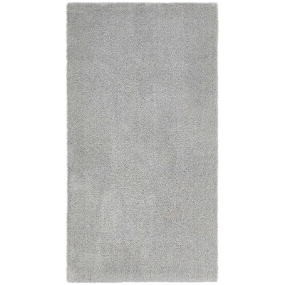 HOMCOM Teppich Kurzflor Hellgrau 230 x 160 x 1,3 cm