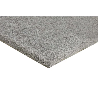 HOMCOM Teppich Kurzflor Hellgrau 230 x 160 x 1,3 cm