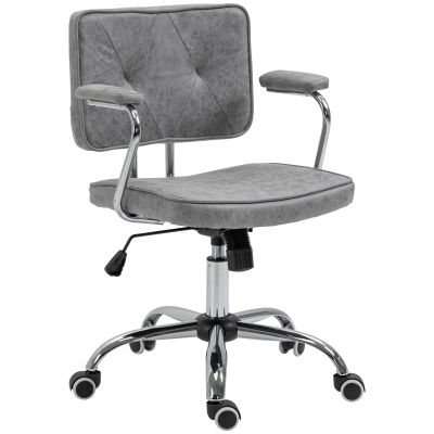 Vinsetto Fauteuil chaise de bureau style contemporain hauteur réglable roulettes pivotant - dim. 61L x 58P x 82-91H cm - gris