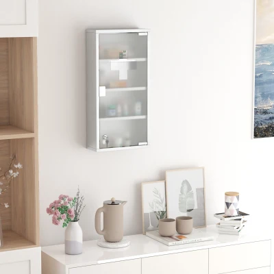 Dulap medicamente cu 4 rafturi, 30x12x60cm Inox
