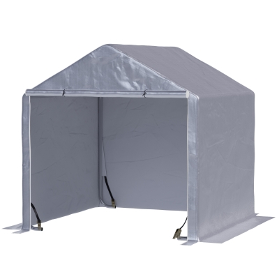 Outsunny Abri de jardin rangement extérieur en PE résistant aux UV gris dim. 2L x 2l x 2H m