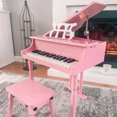 HOMCOM Mini Kids Piano 30 Keys with Bench & Music Stand