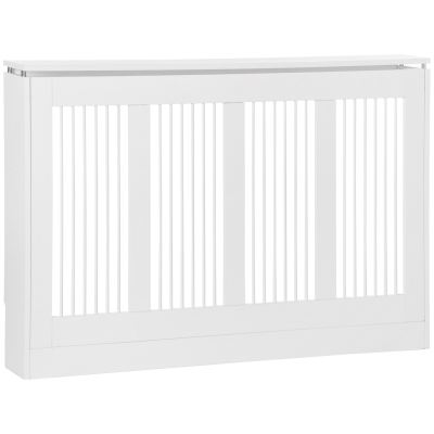 HOMCOM Heizkörperverkleidung Heizungsabdeckung 120 x 18 x 84 cm Heizkörper Abdeckung für Schlafzimmer Wohnzimmer Weiß