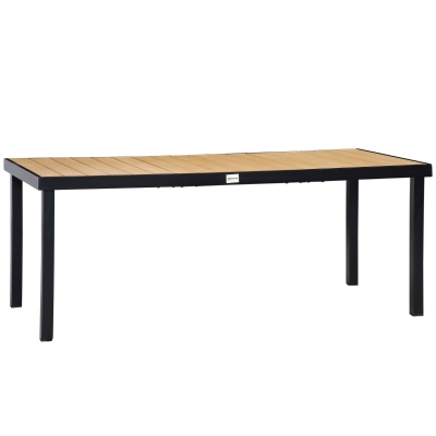 Outsunny Gartentisch für 8 Personen, Aluminium 190c m x 90 cm x 74 cm