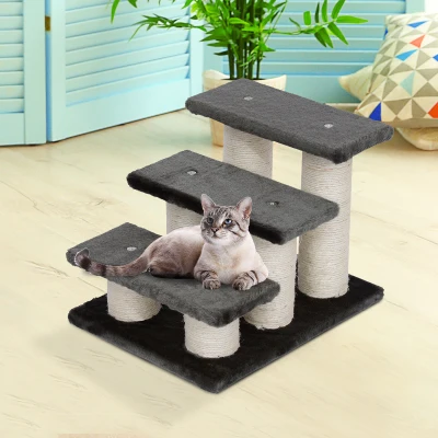PawHut Dierentrap kattentrap hondentrap trap voor katten en honden 3 treden