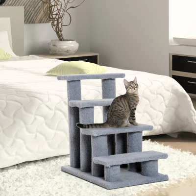 PawHut dierentrap kattentrap hondentrap trap voor katten en honden 4 treden nieuw
