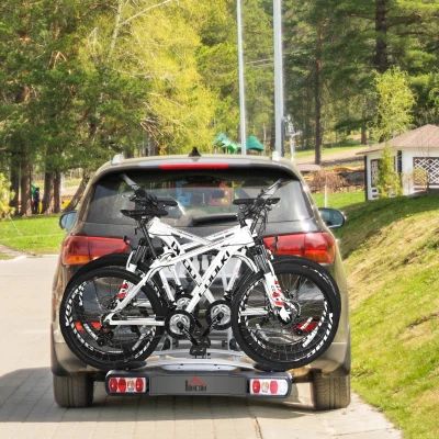 HOMCOM Rear Bike Rack Bicycle Carrier Heavy-Duty Black