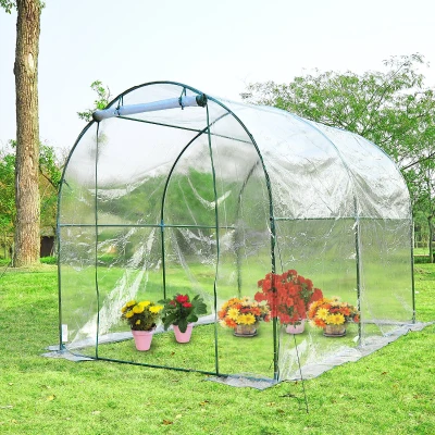 Outsunny Gewächshaus Foliengewächshaus Treibhaus Frühbeet Tomatenhaus Pflanzenhaus 200 x 250 x 200 cm