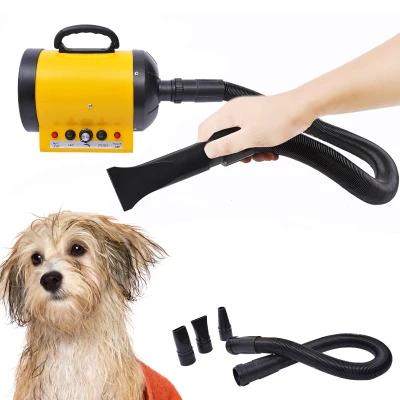 PawHut Professionele hondenföhn huisdierendroger dierendroger stille föhn hondendroger föhn 2800W PVC geel