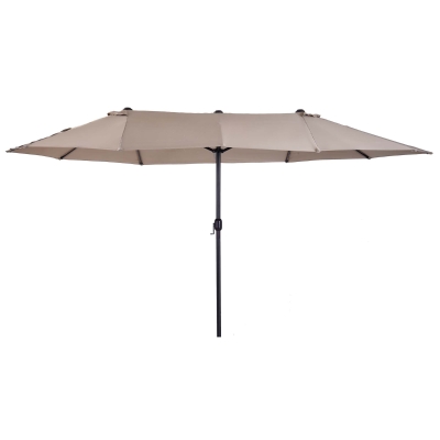 Outsunny Double-Sided Patio Parasol 4.6m Tan
