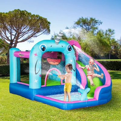 Castel gonflabil 5in1 copii 3-8ani 3,3x2,8x2m Multicolor