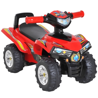 HOMCOM® MOTOREK JEŹDZIK Z MUZYKĄ I ŚWIATEŁKAMI czerwony