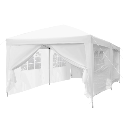 Outsunny Tonnelle Barnum Pliante en Métal Blanc 600 x 300 x 250 cm