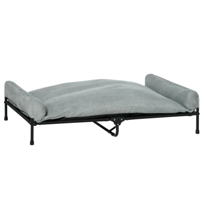 PawHut Brandina per Cani Rialzata con Cuscino Rimovibile, Cani fino a 30kg, 120x80x30cm