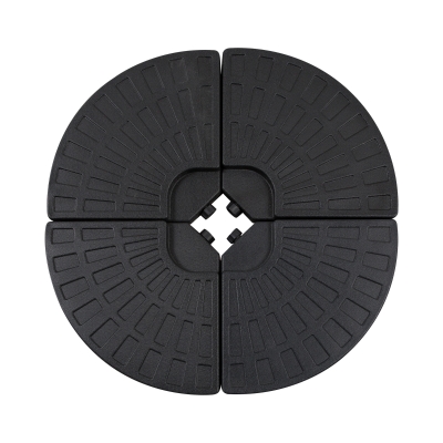 Outsunny 4 Pcs Portable Umbrella Base, HDPE-Black