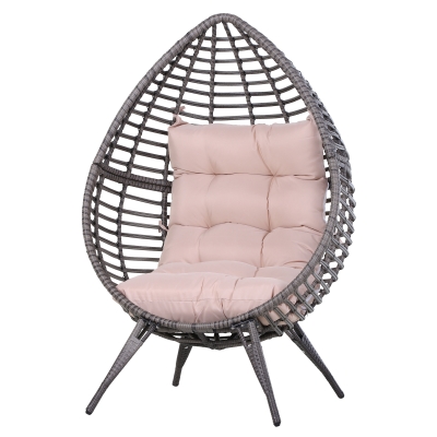 Outsunny Rattansessel in Tropfenform 101 cm x 89 cm x 156 cm