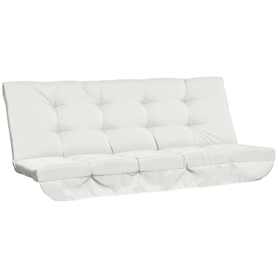 Outsunny Auflagen-Set für Hollywoodschaukel 170 cm Stuhlkissen Schaukelauflage Sitzkissen Gartenschaukel Gartenpolster Rückenkissen Seitenkissen Beige