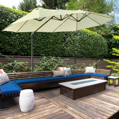 Outsunny parasol met slinger 270 cm x 440 cm x 250 cm