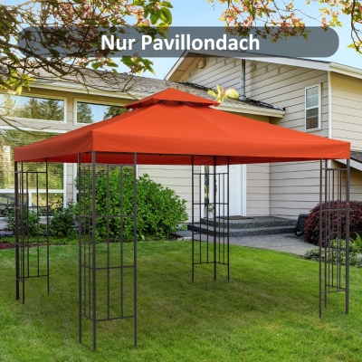 Outsunny POSZYCIE ZADASZENIE DACH NA METALOWY PAWILON OGRODOWY 3x3M terra