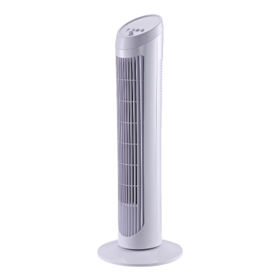 HOMCOM Ventilador de Torre con Movimiento Oscilante 70°tipo Columna de Pie con 3 Velocidades Potencia 45W Ø27x75cm