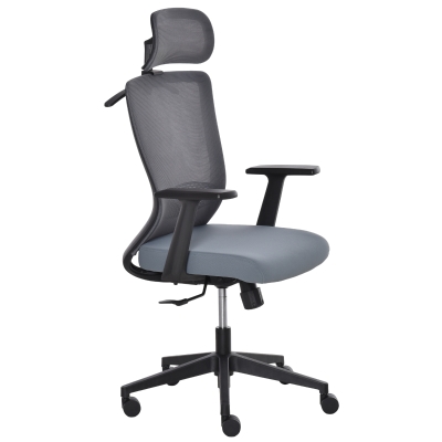 Vinsetto Fauteuil de bureau manager réglable tissu maille noir