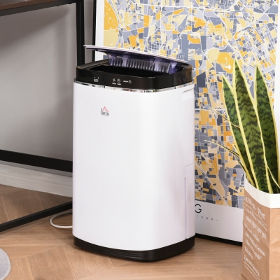 HOMCOM 20L/Day 8000ML Portable Dehumidifier 3 Modes Auto Shut Off Silent Moisture Air Cleaner for Basement, Bedroom, Bathroom, Living Room, RV