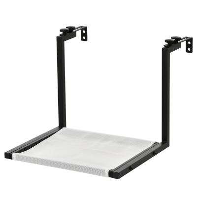 Étagère murale chat armature acier noir couchage PVC polyester crème