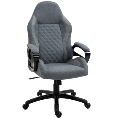 Fauteuil de Bureau Hauteur Réglable 64 x 68,5 x 113-121 cm Gris