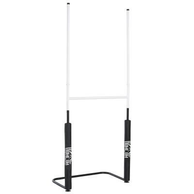 Poteaux de rugby - équipement de rugby châssis métal protections poteaux noir blanc