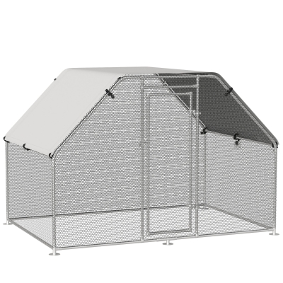 Enclos poulailler chenil entièrement couvert 5,32 m² acier galvanisé