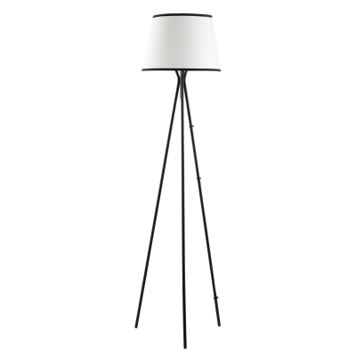 Lampadaire trépied design contemporain bicolore noir blanc
