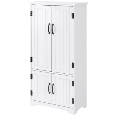 Armoire de cuisine multi-rangements 2 placards 3 étagères