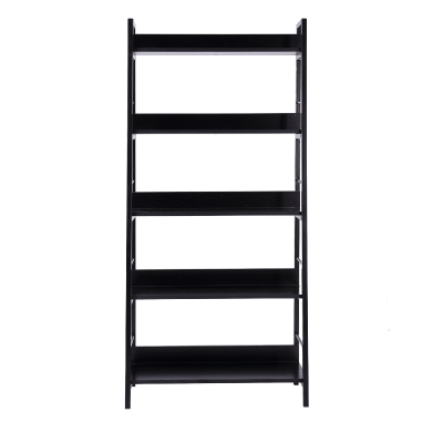 Homcom Étagère Bibliothèque à 5 Niveaux en Bois Noir 70 x 35 x 150 cm
