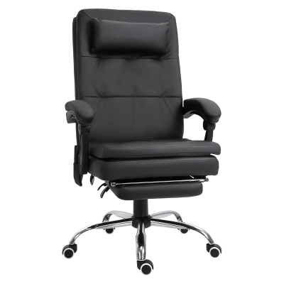 Fauteuil de bureau direction massant avec repose-pied