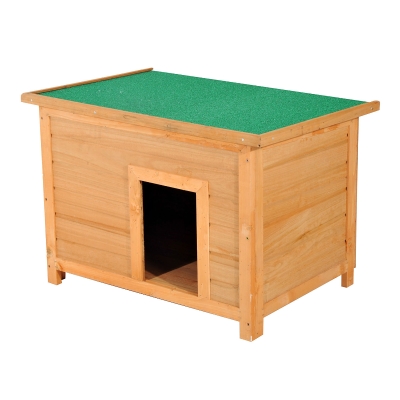 PawHut Hundehütte Hundehaus Hundehöhle Hütte für Hunde Katzen Dach Tannenholz 82 x 58 x 58 cm